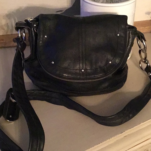 B Makowsky Leather Crossbody - Picture 1 of 6